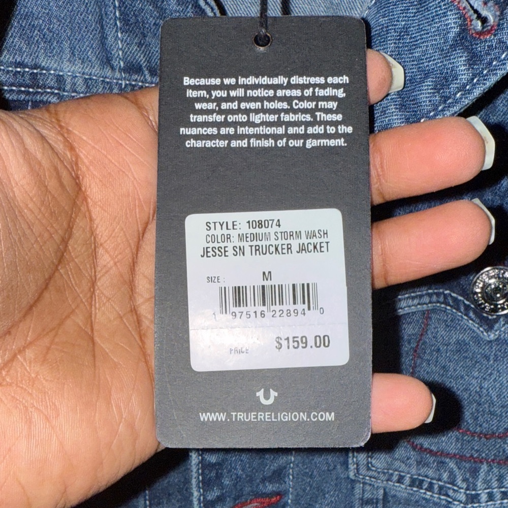 True Religion Dark Blue Denim Jacket - Picture 6 of 8